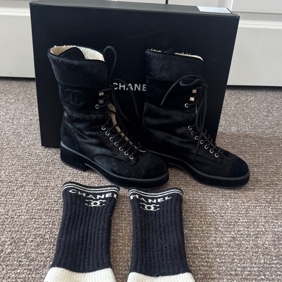 CHANEL Shoes - CHANEL Black Heeled Boots